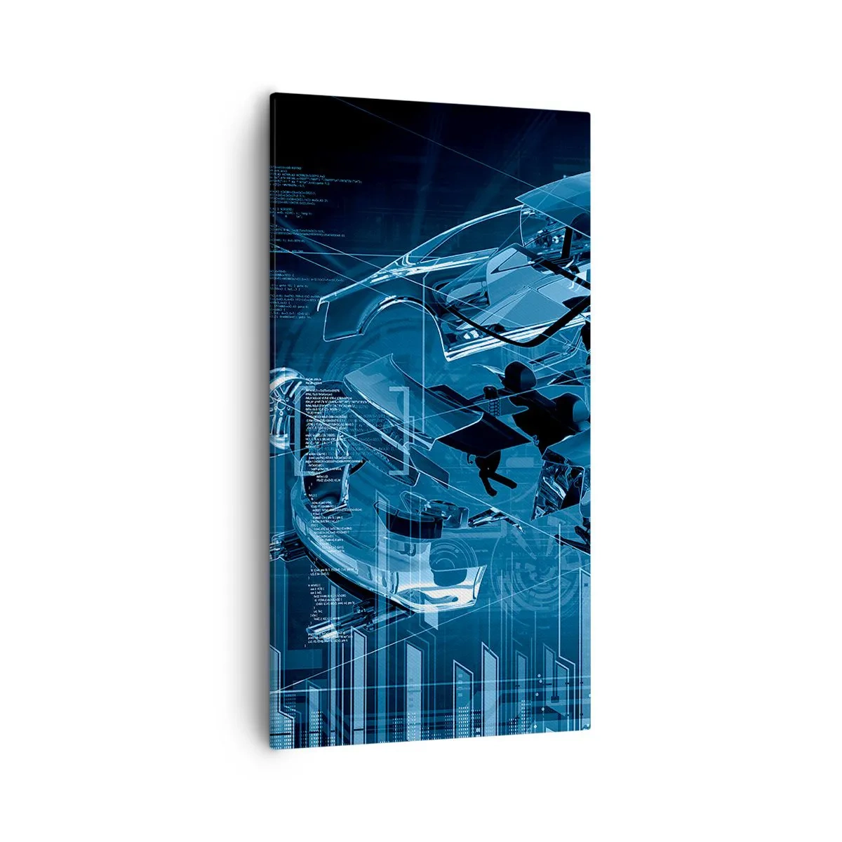Bild auf Leinwand - Leinwandbild - Technische Anatomie - 55x100 cm