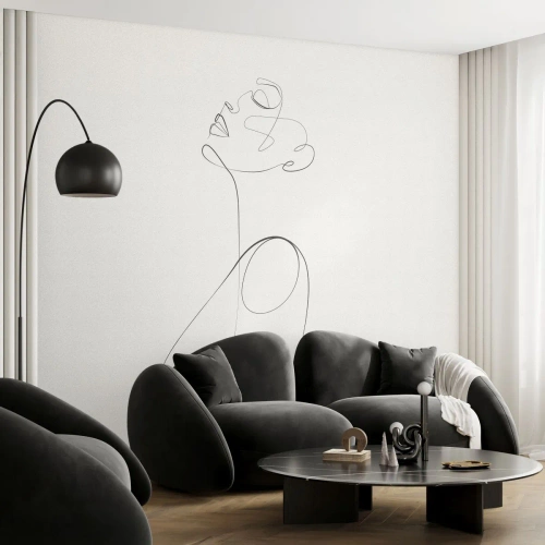 Fototapete Standard Eco - Versunken in Träumen - Frau, Grafik, Stück - 250x175 cm