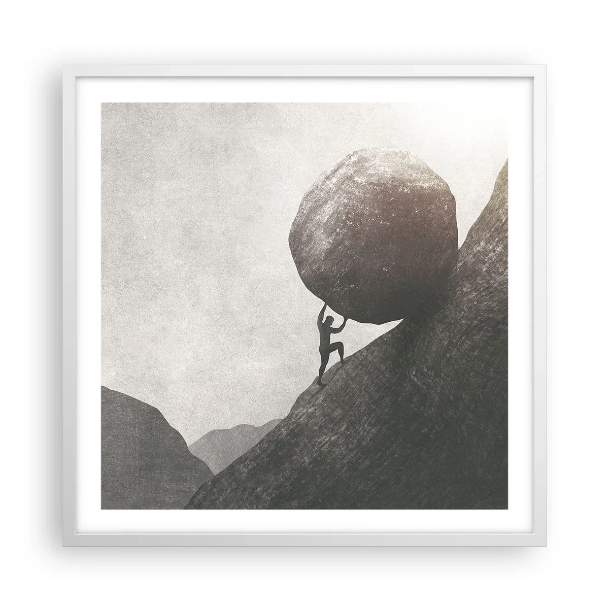 Poster in einem weißen Rahmen - Ich glaube wider alle Hoffnung - 60x60 cm