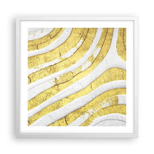 Poster in einem weißen Rahmen - Komposition in Weiß und Gold - 50x50 cm