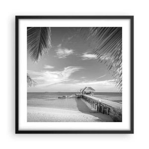 Poster in einem schwarzem Rahmen - Erinnerung oder Traum? - 50x50 cm