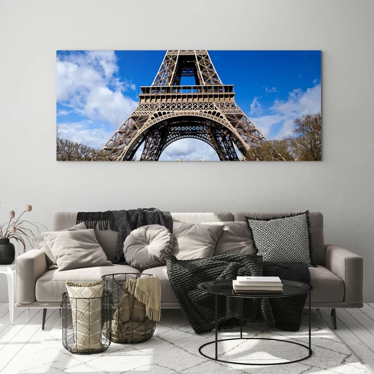 Glasbild - Bild auf glas - Ganz Paris zu ihren Füßen - 100x40 cm