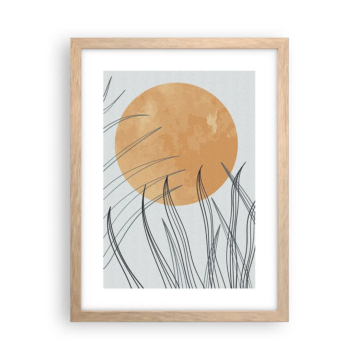 Poster in einem Rahmen aus heller Eiche - Immer der Sonne entgegen - 30x40 cm