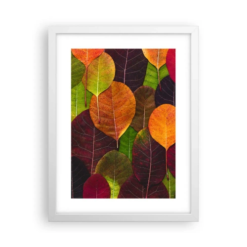 Poster in einem weißen Rahmen - Herbstmosaik - 30x40 cm
