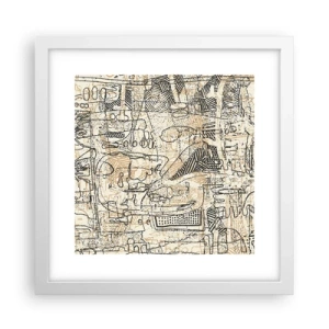 Poster in einem weißen Rahmen - Es wartet darauf, entschlüsselt zu werden - 30x30 cm