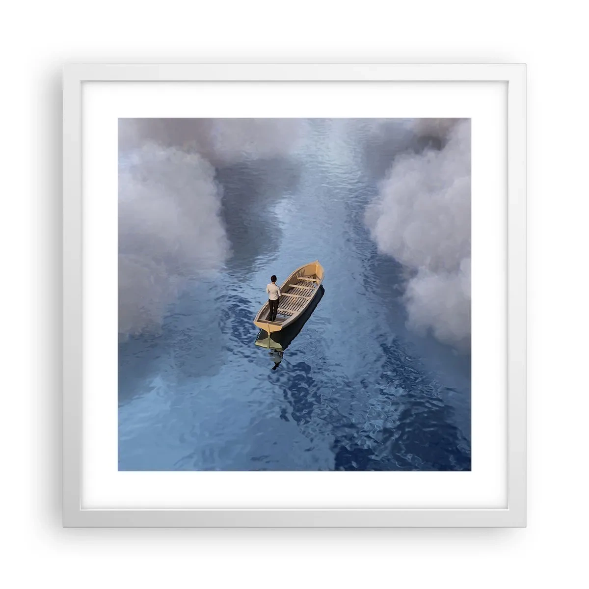 Poster in einem weißen Rahmen - Leben – Reise – unbekannt - 40x40 cm