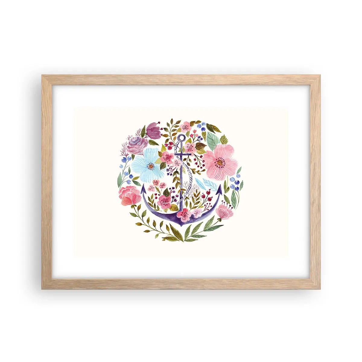 Poster in einem Rahmen aus heller Eiche - Guter Traum eines Seemanns - 40x30 cm