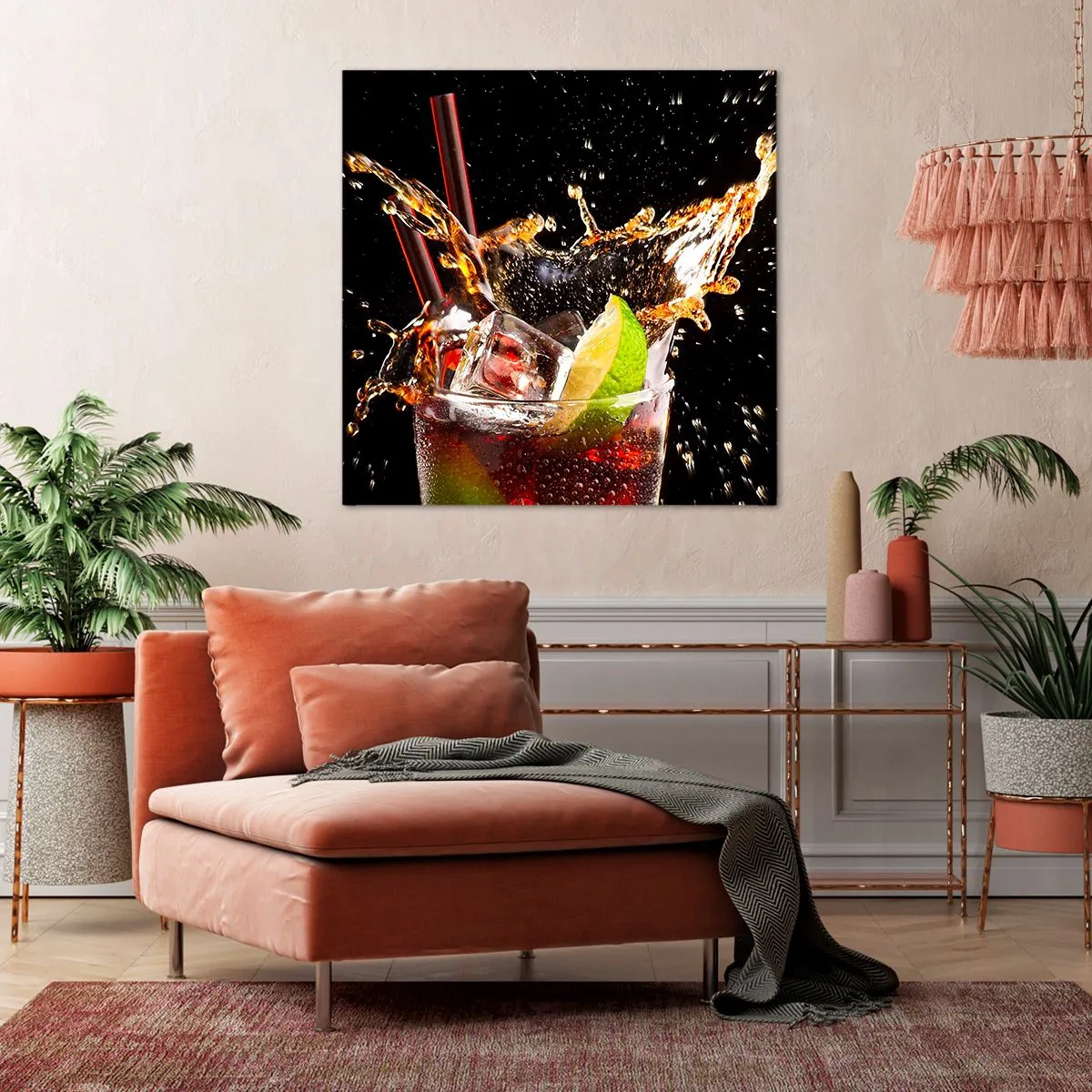 Bild auf Leinwand - Leinwandbild - Freude und Energie der Farben - 50x50 cm