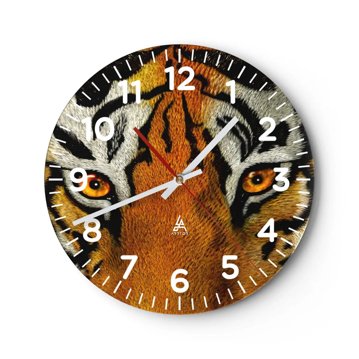 Wanduhr - Glasuhr - Schrecklich und schön - 40x40 cm