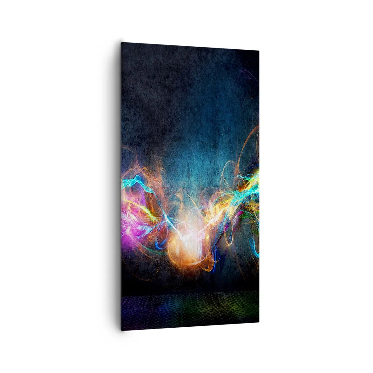 Bild auf Leinwand - Leinwandbild - Freudig gegen die Dunkelheit - 65x120 cm