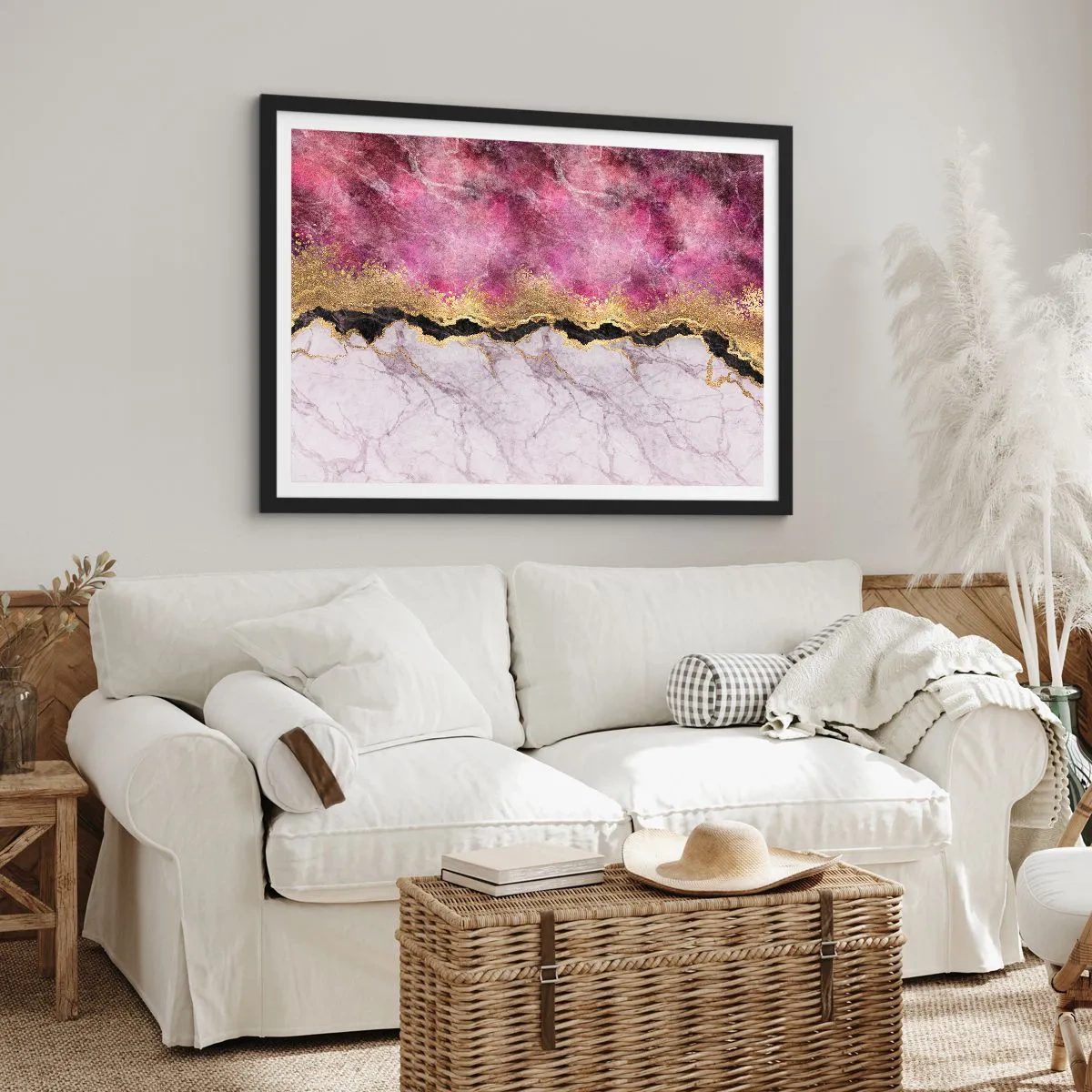 Poster in einem schwarzem Rahmen - An der Grenze - 50x40 cm