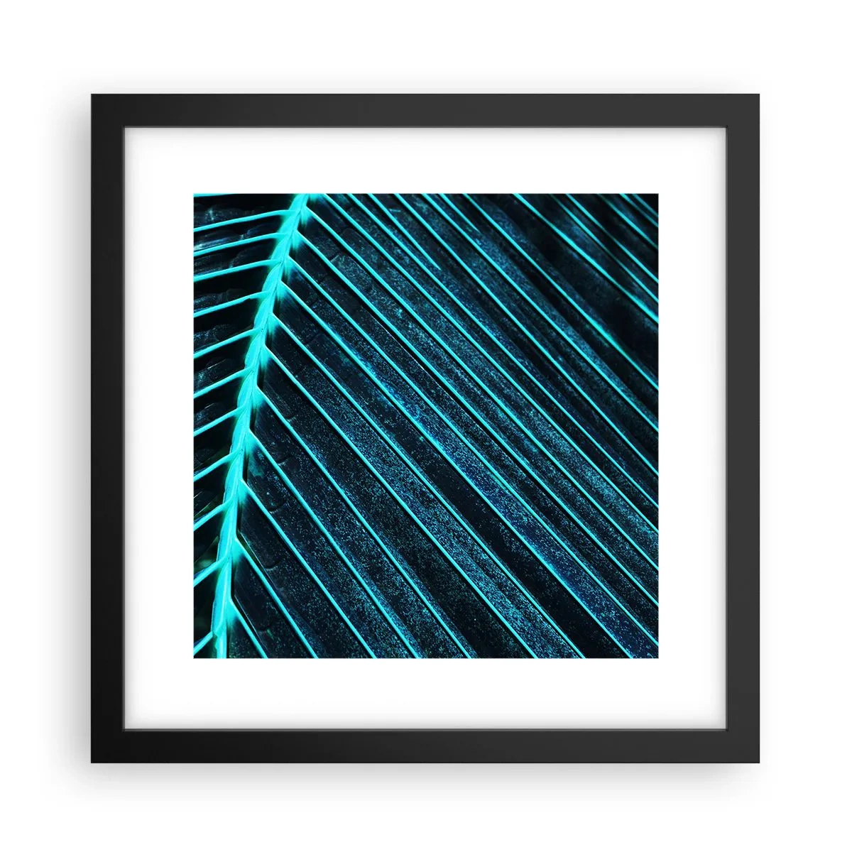 Poster in einem schwarzem Rahmen - Grüne Textur - 30x30 cm