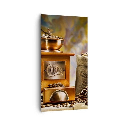 Bild auf Leinwand - Leinwandbild - Das Knirschen der Körner, das Rasseln einer Mühle - 65x120 cm