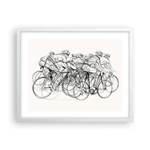 Poster in einem weißen Rahmen - Gemeinsam als Team - 50x40 cm