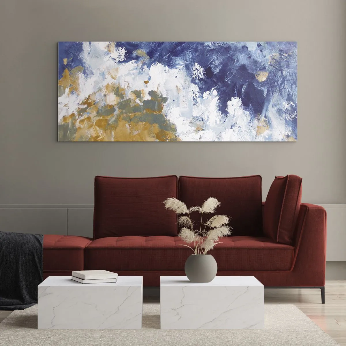 Glasbild - Bild auf glas - Tanz der Naturelemente - 100x40 cm