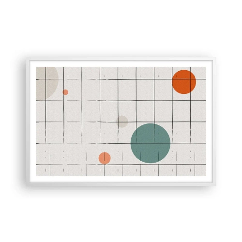 Poster in einem weißen Rahmen - Gefangen. Wir oder sie? - 91x61 cm