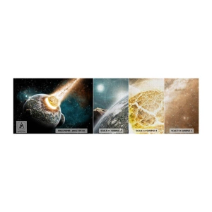 Fototapeten Muster Premium Canvas - Holocaust oder Geburt? - Abstraktion, Kosmos, Komet - 100x30 cm