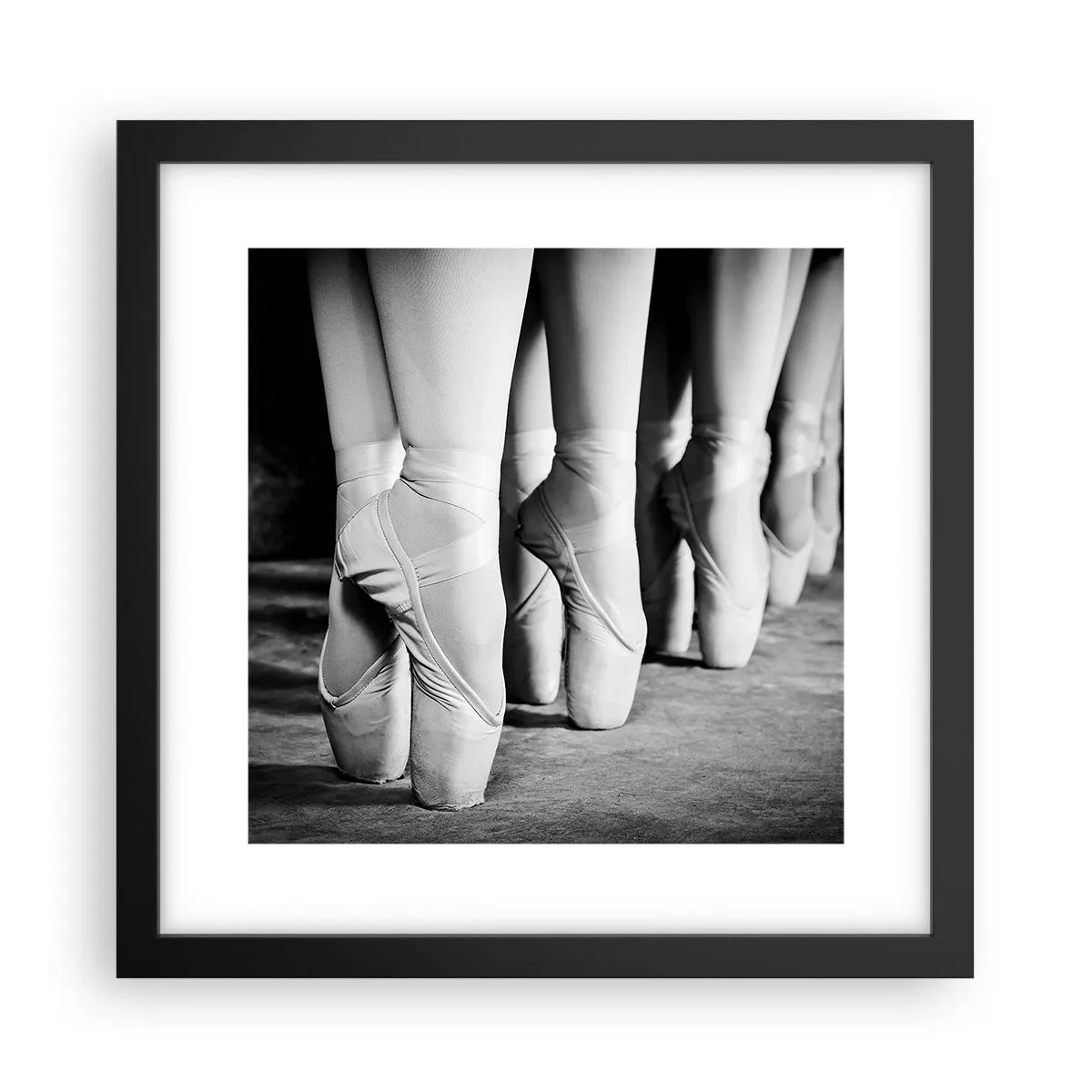 Poster in einem schwarzem Rahmen - Gemeinsam, leicht - 30x30 cm