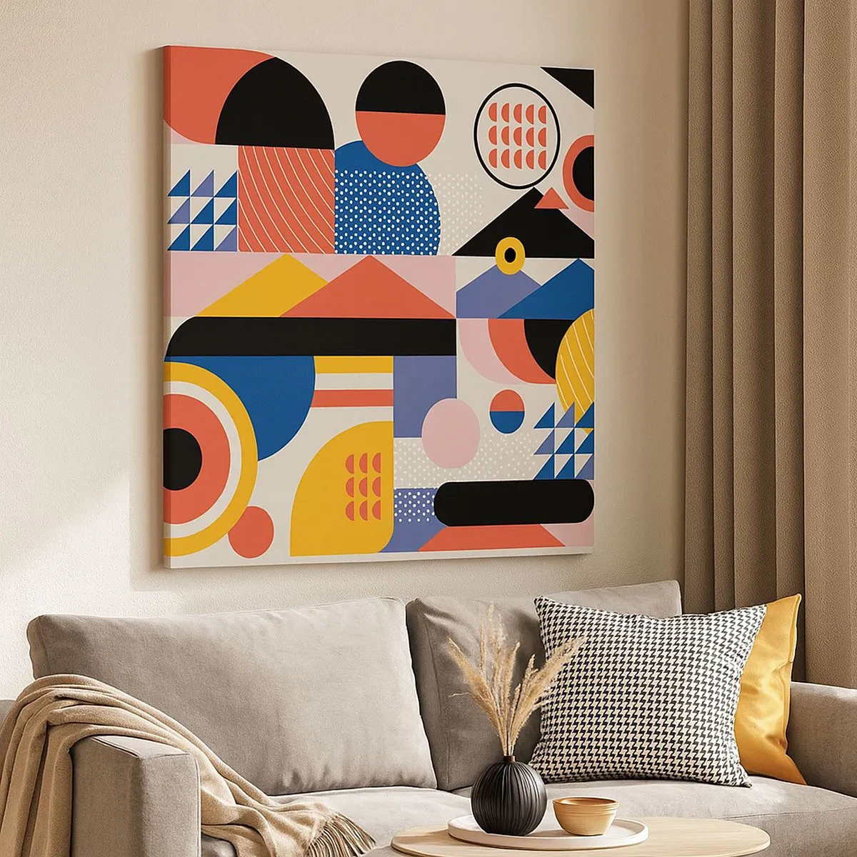 Bild auf Leinwand - Leinwandbild - Komposition: Na, los, spiel! - 30x30 cm