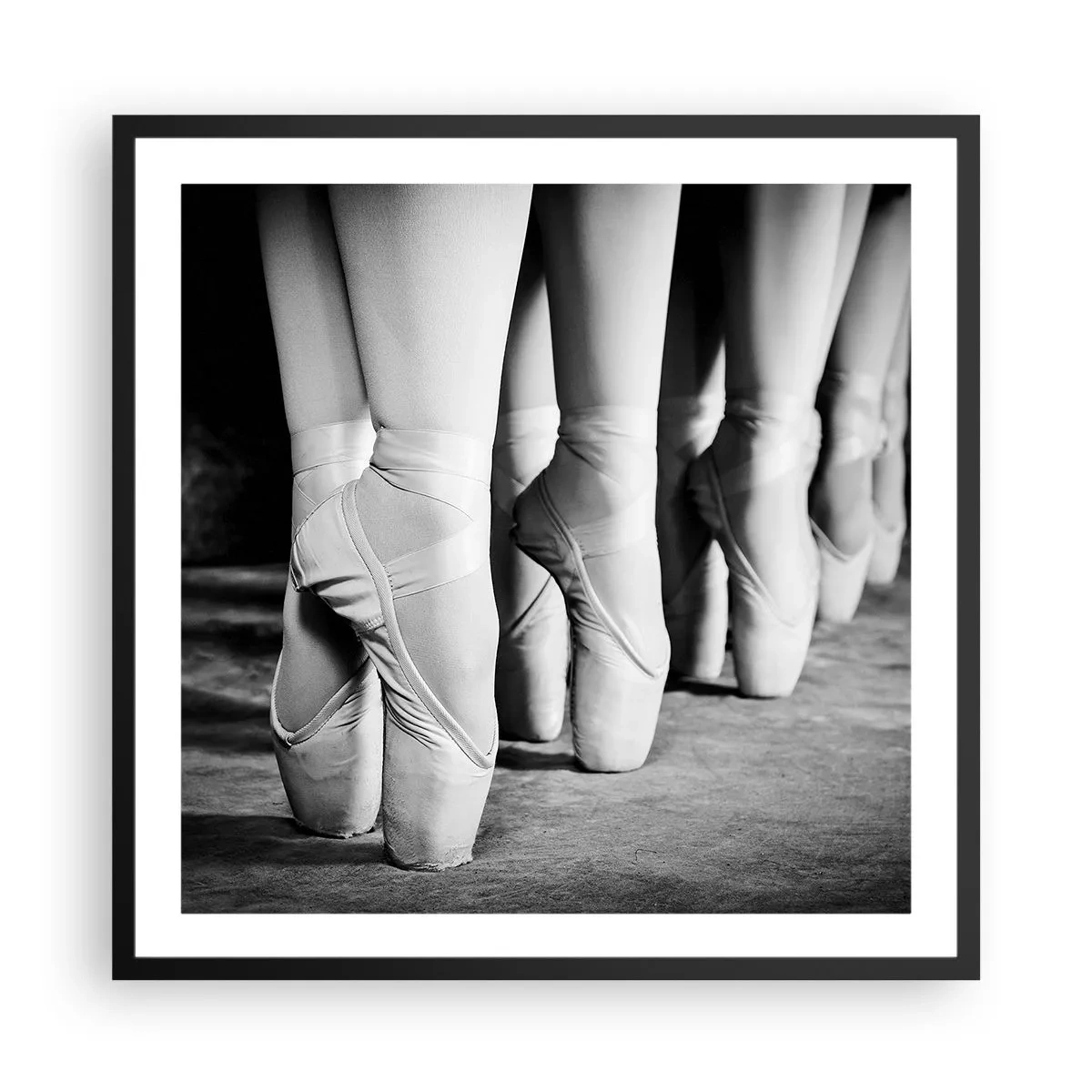 Poster in einem schwarzem Rahmen - Gemeinsam, leicht - 60x60 cm