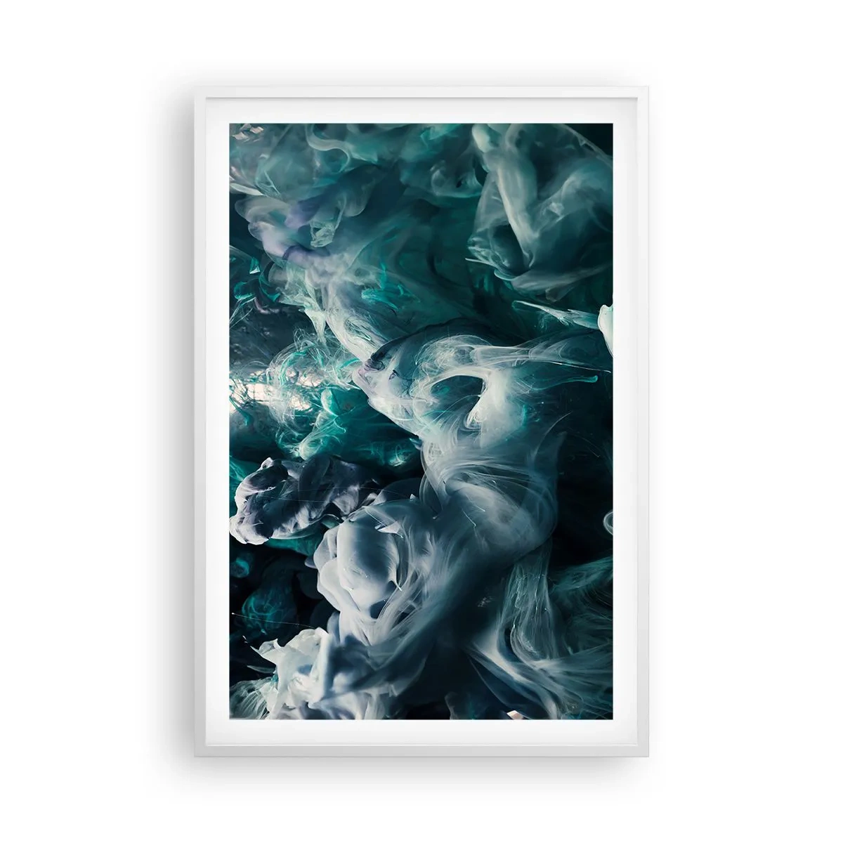 Poster in einem weißen Rahmen - Farbbewegung - 61x91 cm