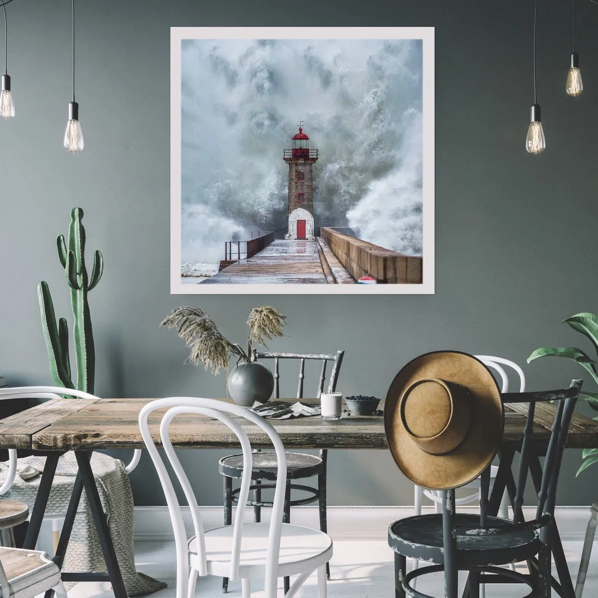 Poster - Das Rauschen des Wassers, der Lärm wird wehen - 50x50 cm