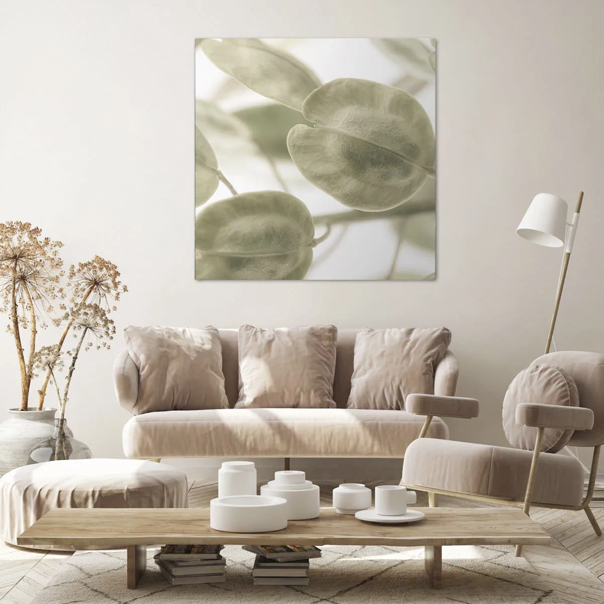 Bild auf Leinwand - Leinwandbild - Am Anfang waren Blätter... - 40x40 cm