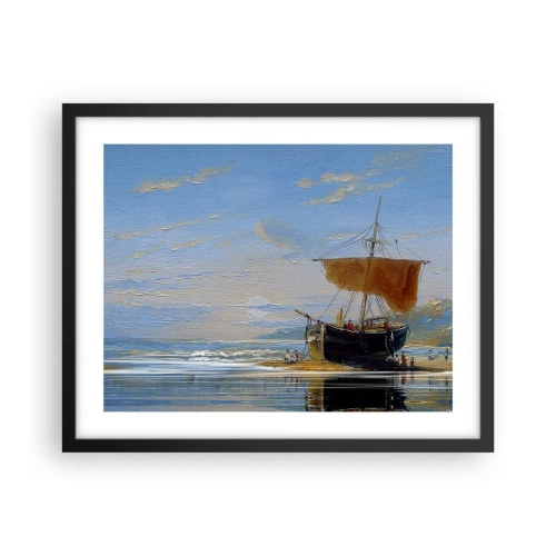 Poster in einem schwarzem Rahmen - Wasser, Land, Luft - 50x40 cm