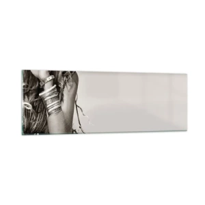 Glasbild - Bild auf glas - Wieso ein Mädchen - 90x30 cm