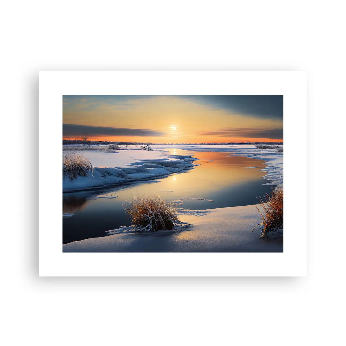 Poster - Wintersonnenuntergang - 40x30 cm
