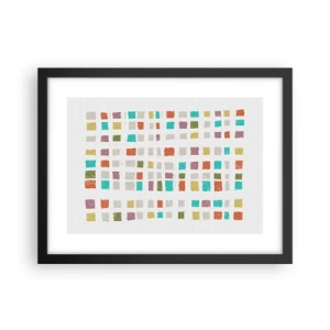 Poster in einem schwarzem Rahmen - Unbekanntes Spiel - 40x30 cm