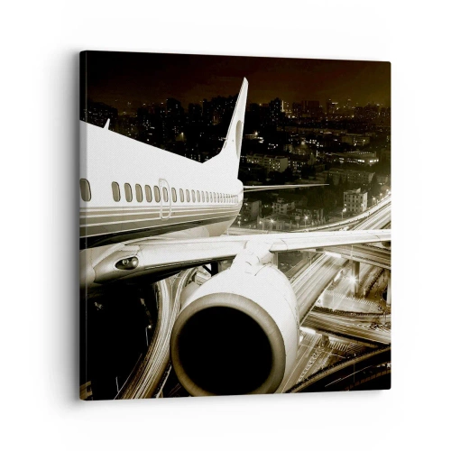 Bild auf Leinwand - Leinwandbild - In die Nacht fliegen - 30x30 cm