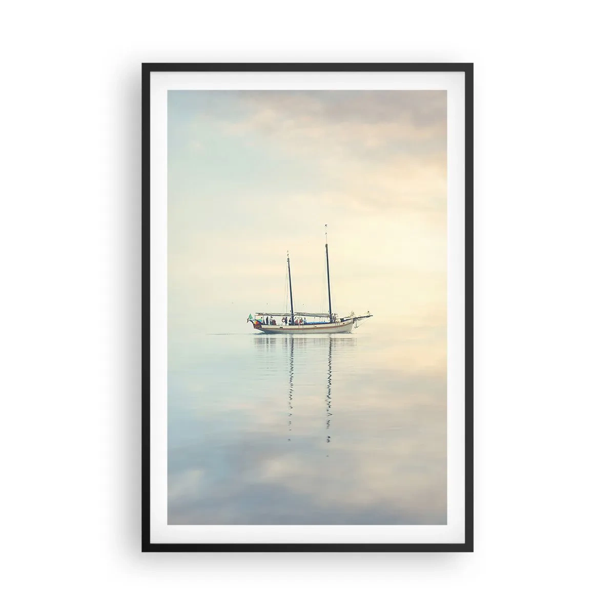 Poster in einem schwarzem Rahmen - Im Meer der Stille - 61x91 cm