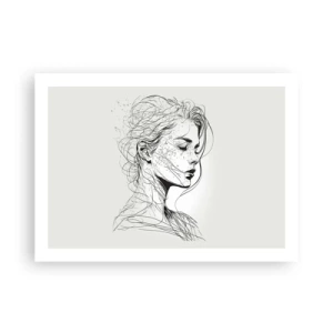 Poster - Porträt im Gedanken - 70x50 cm