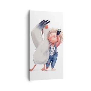 Bild auf Leinwand - Leinwandbild - Toller Reiseplan - 65x120 cm