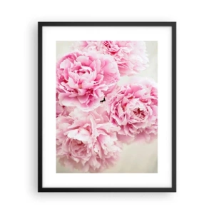 Poster in einem schwarzem Rahmen - In rosa Glamour - 40x50 cm
