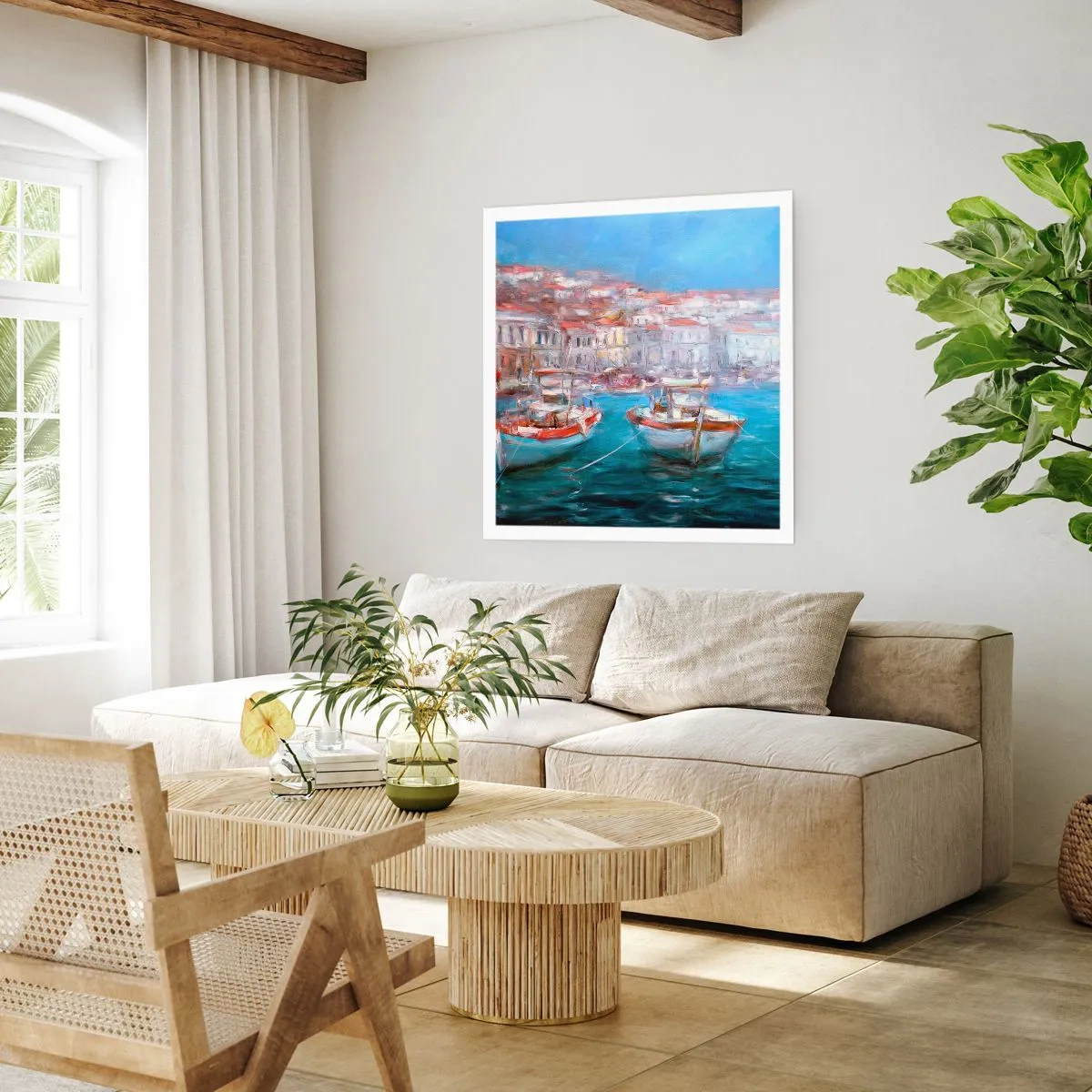 Poster - Italienische Bucht - 60x60 cm