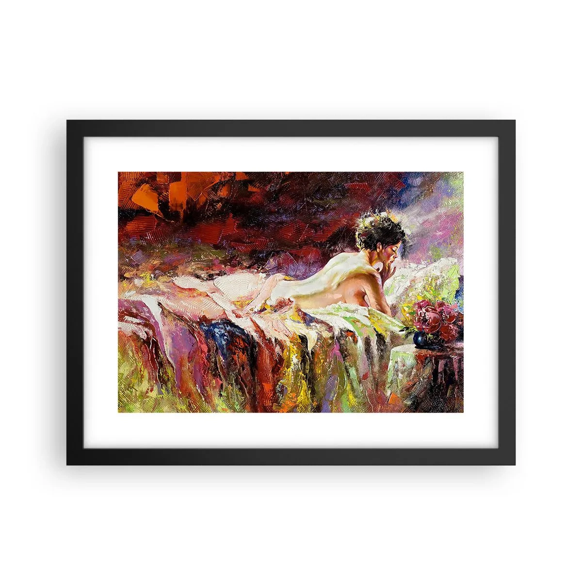 Poster in einem schwarzem Rahmen - Venus in Gedanken - 40x30 cm
