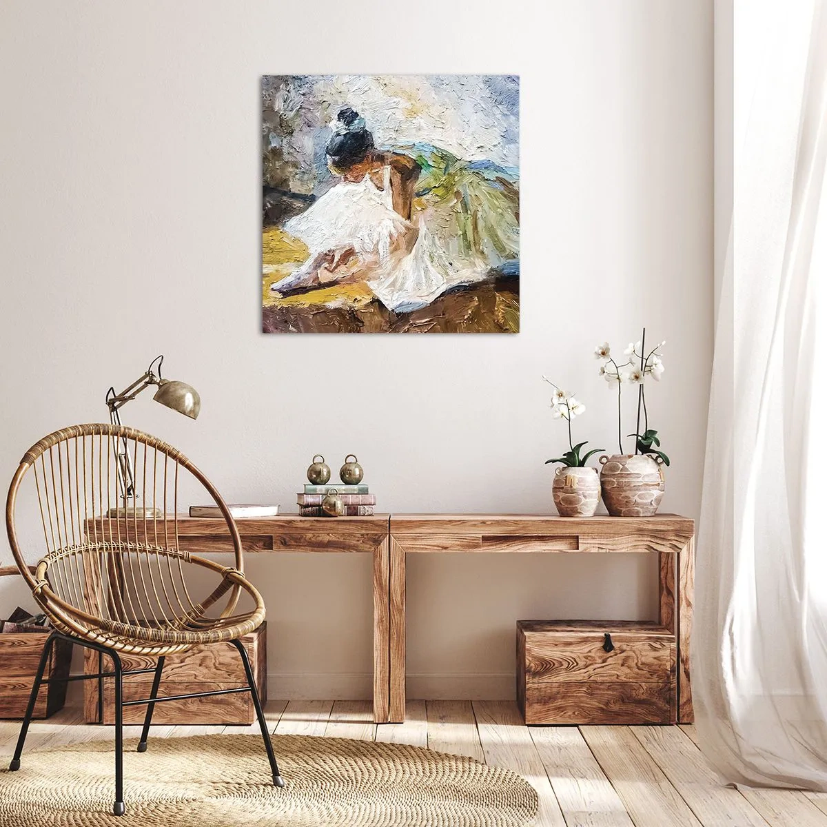 Bild auf Leinwand - Leinwandbild - Aus einem Gemälde von Degas - 30x30 cm