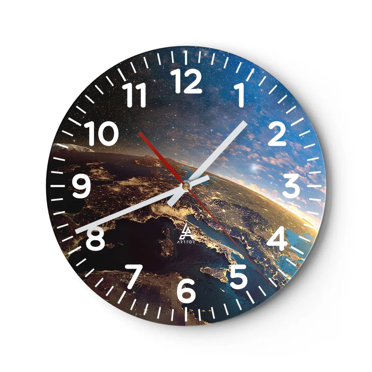 Wanduhr - Glasuhr - Schauen wir uns aus der Ferne an - 30x30 cm
