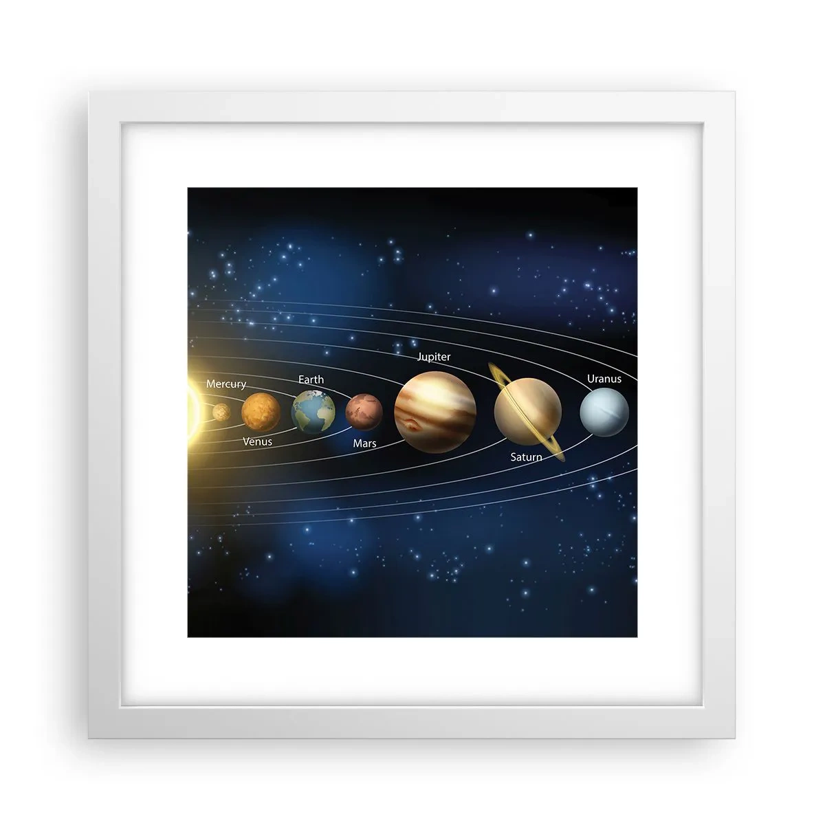 Poster in einem weißen Rahmen - Einer von zehn - 30x30 cm