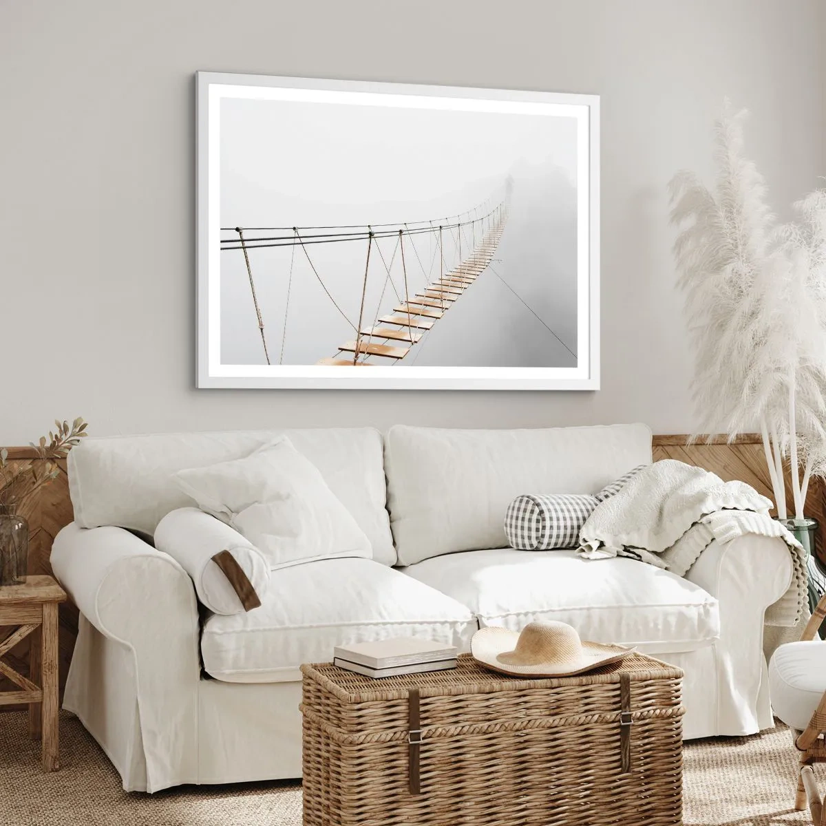 Poster in einem weißen Rahmen - Wohin wird es dich führen? - 91x61 cm