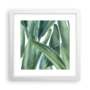 Poster in einem weißen Rahmen - An und für sich Grün - 30x30 cm