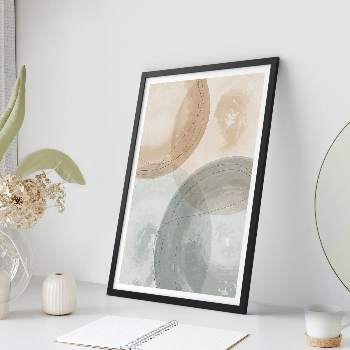 Poster in einem schwarzem Rahmen - Welten durchdringen - 40x50 cm