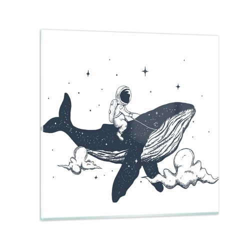 Glasbild - Bild auf glas - Weltraumabenteuer - 30x30 cm