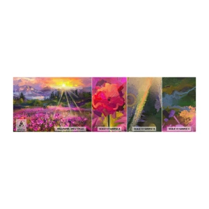 Fototapeten Muster Selbstklebend Deluxe Sticker - Im Tal unter dem Schutz der Sonne - Abstraktion, Landschaft, Blumen - 100x30 cm