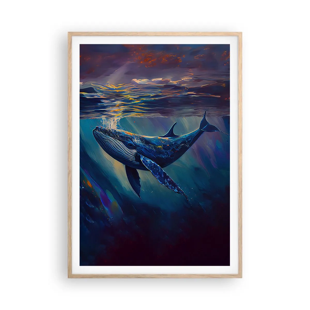Poster in einem Rahmen aus heller Eiche - Willkommen in meiner Welt - 70x100 cm