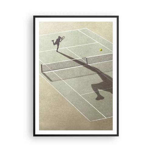 Poster in einem schwarzem Rahmen - Überwinde dich selbst - 70x100 cm