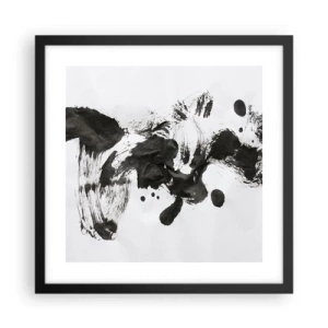 Poster in einem schwarzem Rahmen - Obwohl das Wahnsinn ist, steckt darin eine Methode? - 40x40 cm