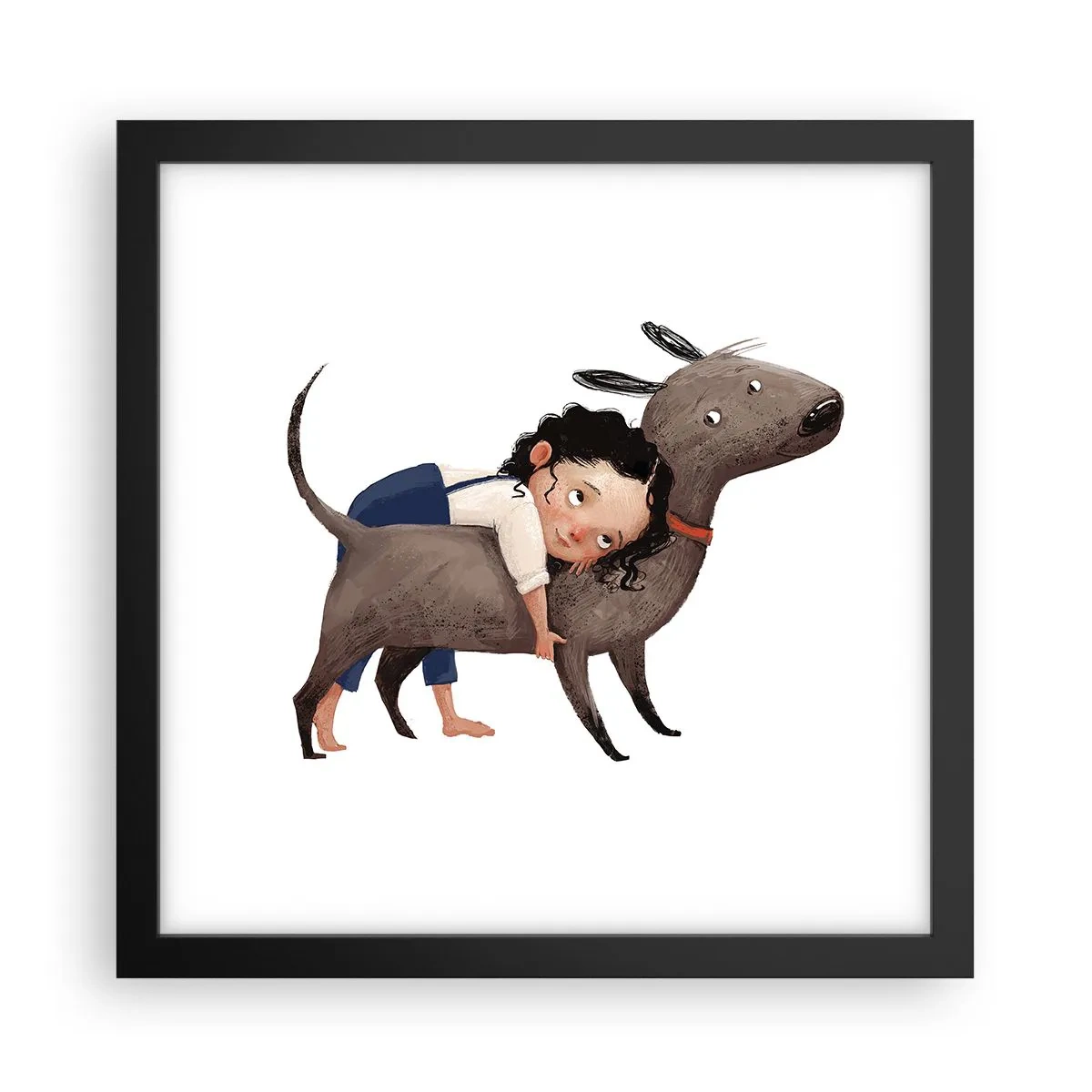 Poster in einem schwarzem Rahmen - Beste Freunde - 30x30 cm